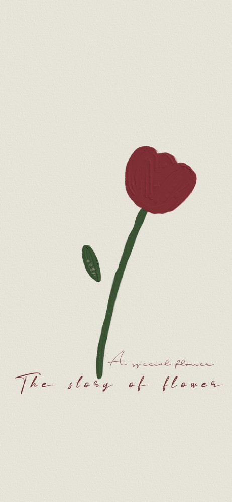 清新可爱的手绘花朵壁纸!