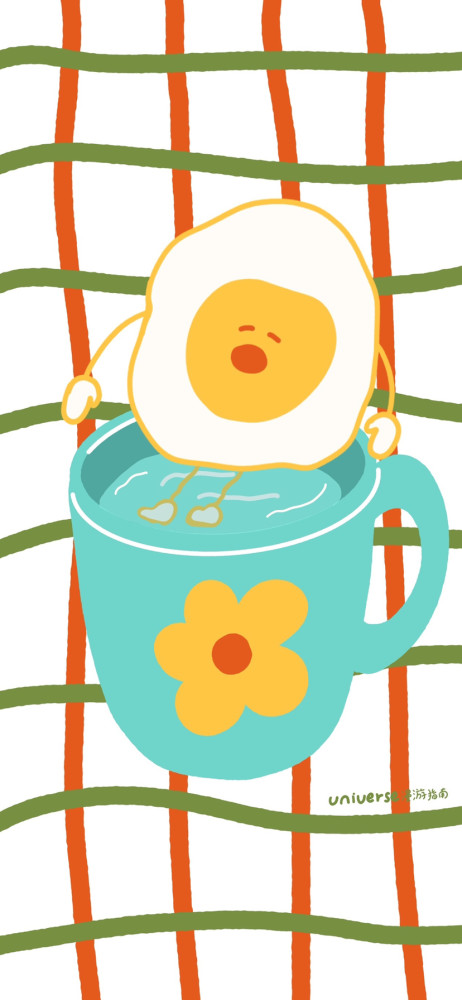 可爱荷包蛋手绘壁纸