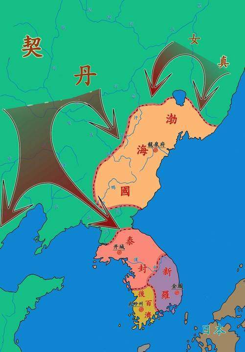 这里解释一下,东丹国就是渤海国,这是由靺鞨族在今天的东北地区建立的