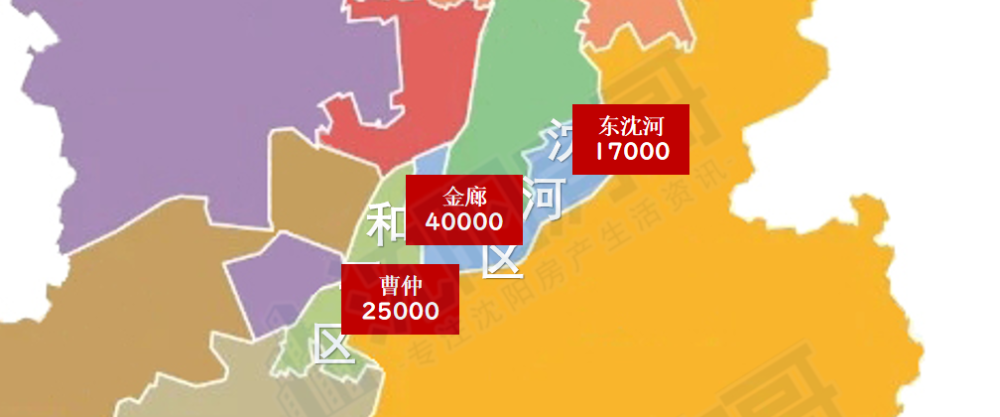 大膽預測瀋陽2021年房價地圖