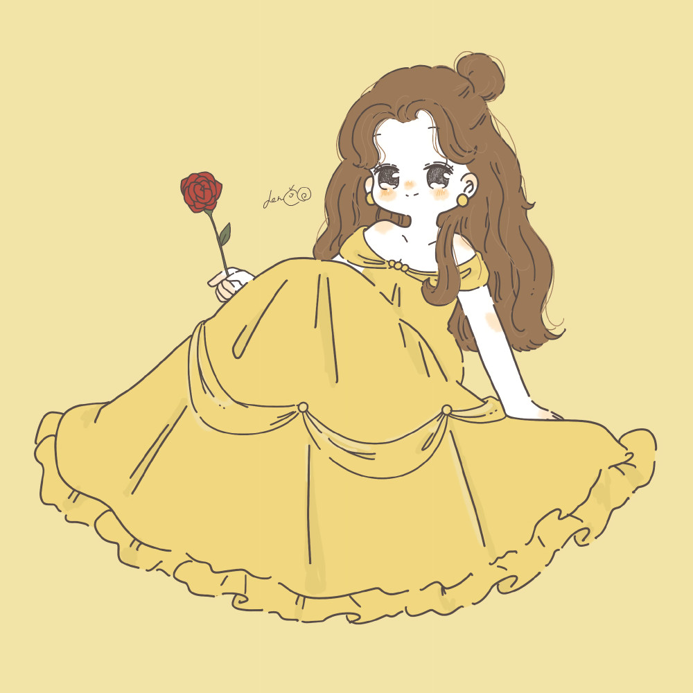 迪士尼公主小头像脸软fufu的好想rua