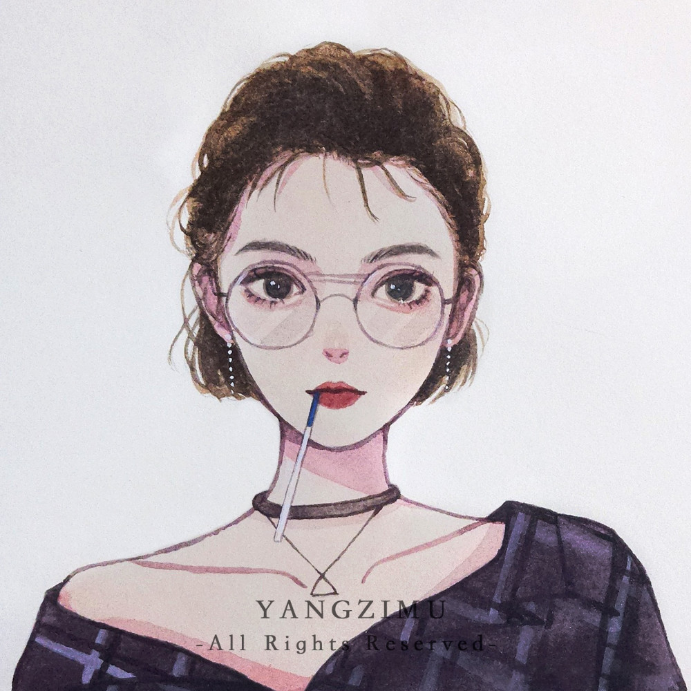 手绘复古风男女头像100