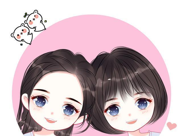 友谊长存!简单闺蜜手绘风头像,见证难得友情