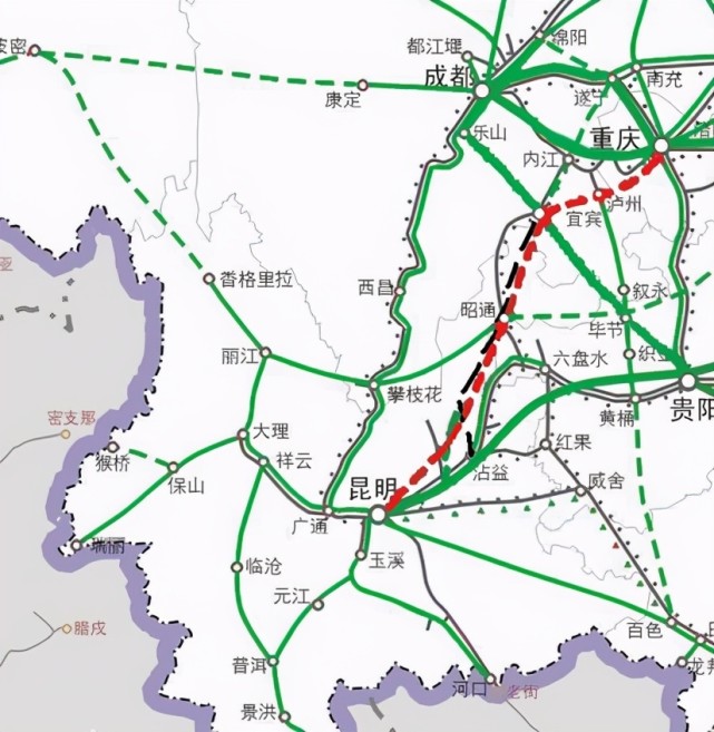 宜西高铁路线图图片