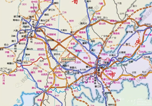 四川铁路干线分布图图片