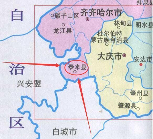 泰来县详细地图图片
