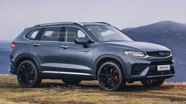 吉利星越常规suv造型渲染图更具实用性的选择