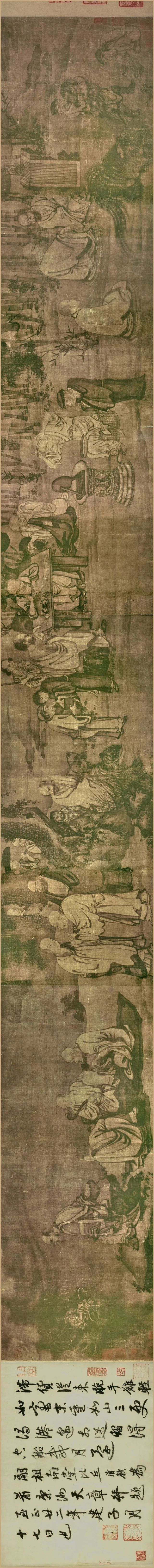 元代佛画大家颜辉 十六罗汉图卷 赏析 腾讯网