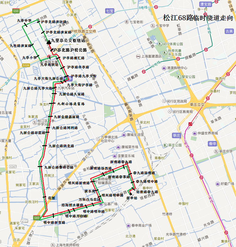 松江9路公交车路线图图片