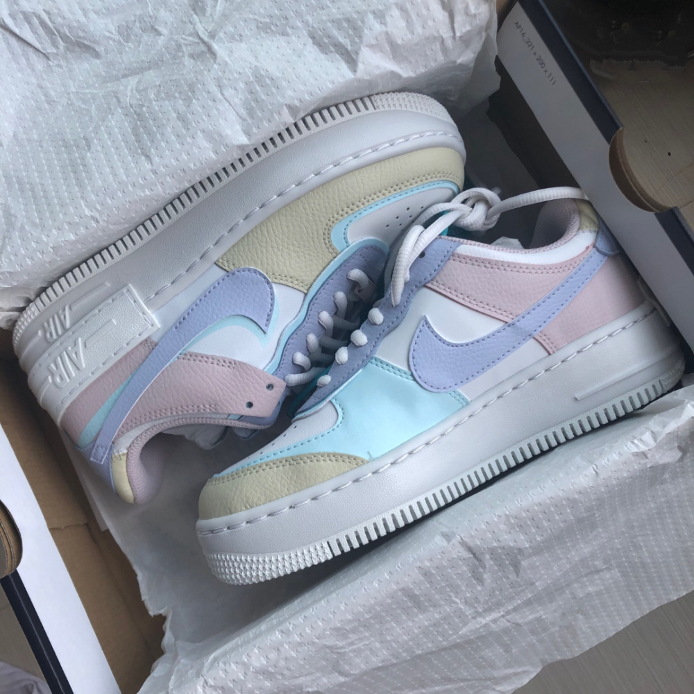 小仙女必入,nike air force 1 shadow白蓝粉马卡龙_腾讯新闻