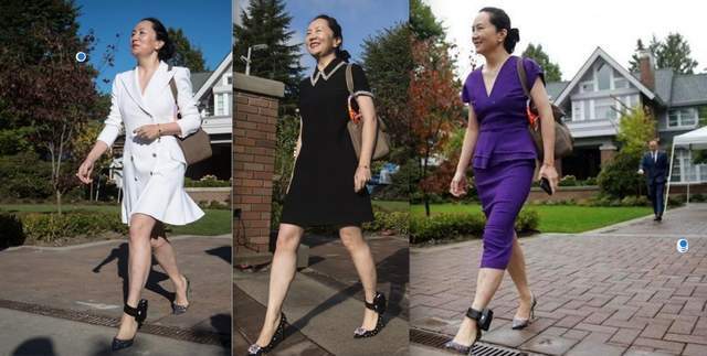 48岁孟晚舟衣品绝不起眼的条纹穿出女王气场坚定眼神不服输