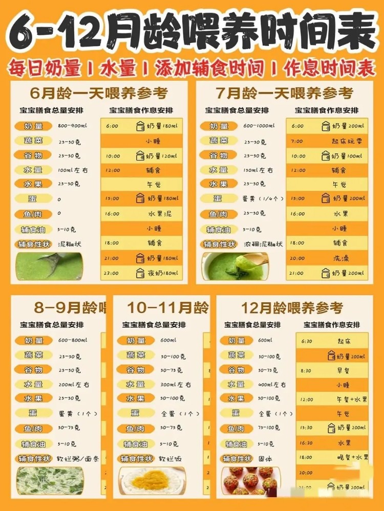 7个月宝宝一天的饮食安排表(7个月的宝宝一天食谱2018)