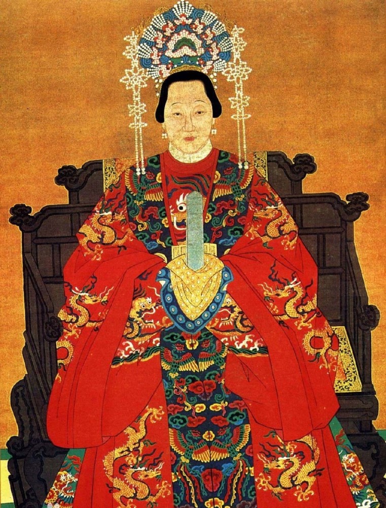 朱元璋姐姐画像姐弟二人相见,自然喜不自胜.