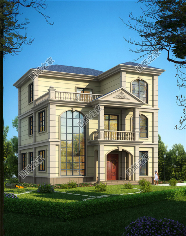 简单大气三间三层楼房设计图,农村建一栋实用又有面子