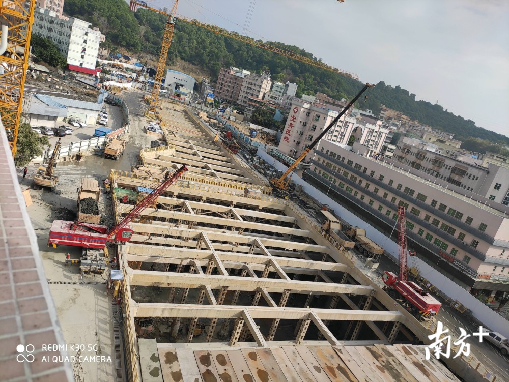 开挖全部结束,深圳地铁14号线最难站坳背站全面进入主体结构施工