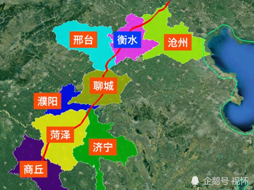 市,山东省聊城市,河南省濮阳市,山东省济宁市,菏泽市至河南省商丘市