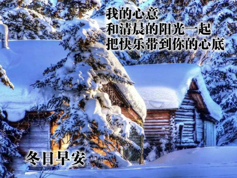 冬天早上好问候语图片表情精选温暖常在的清晨问候图片