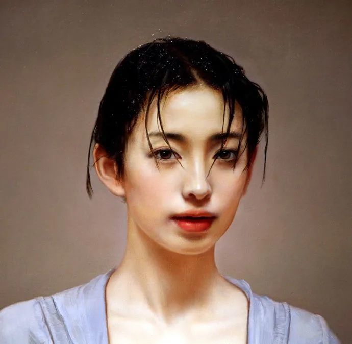 的点评:看了他的人物肖像,不再有我国人物肖像油画不如西洋画派的概念