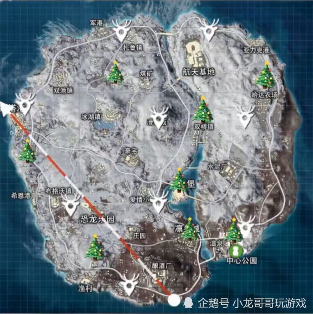 雪地地图有8处