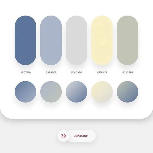 色卡参考一组温柔清爽的配色方案插画设计收藏