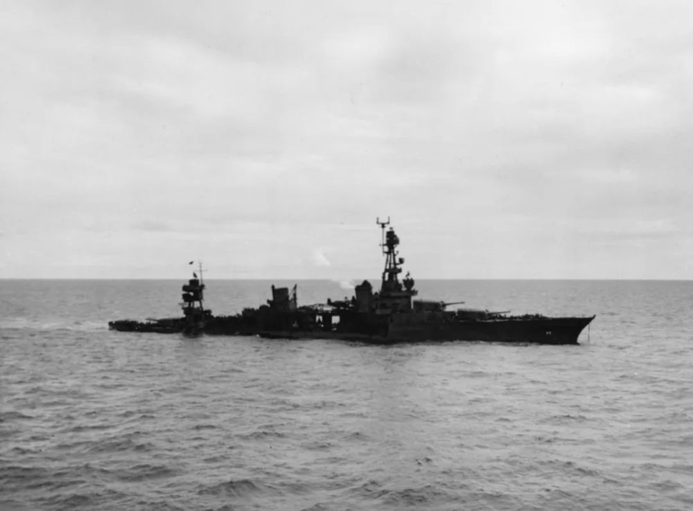 在伦内尔岛海战中芝加哥号巡洋舰于1943年1月30日沉没撤出瓜达尔卡