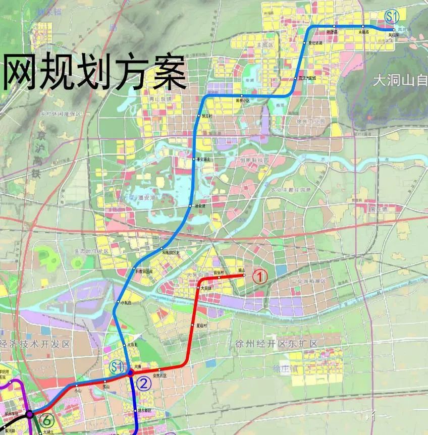 s1號線起發站為徐州東站,終點至鳳鳴海景區根據規劃,到2025年,建成