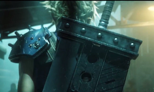 当画面里出现克劳德的背影,以及重制版remake的标志时,全世界的玩家都