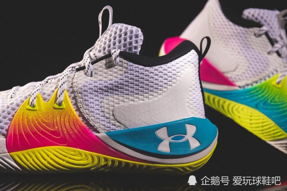 安德玛ua大帝恩比德1代彩虹鸳鸯中后卫实战篮球鞋测评开箱