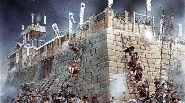 古代攻城略地,守城士兵为何不推倒敌军的梯子,反而往下扔石头?
