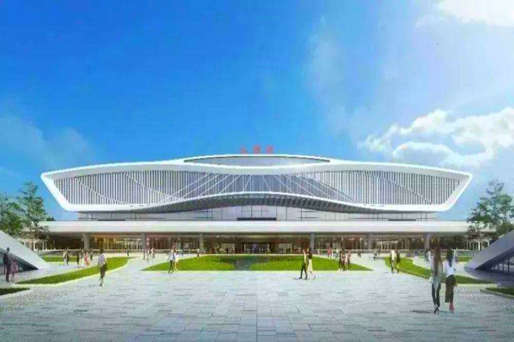 江苏在建一座高铁枢纽站站台规模4台10线南沿江城际高铁经过