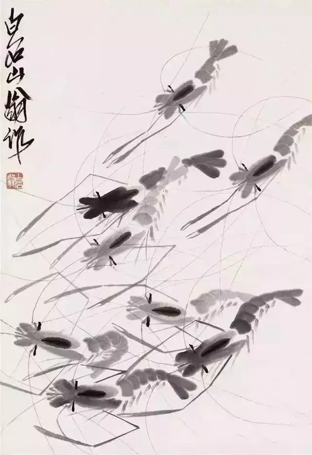 齐白石我追求的不是形似而是神似所以画出虾来是活的
