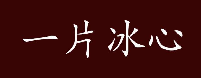 一片冰心的出处释义典故近反义词及例句用法成语知识