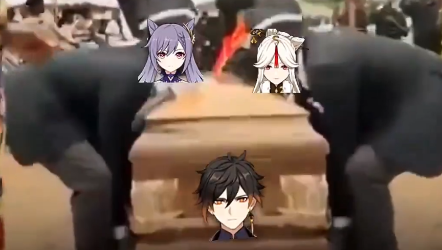 要不是因为赶上下雨,钟离也不敢过多久留,否则胡桃就要来把他抬回去了