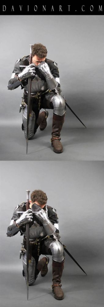 绘画参考20种人物持剑执剑动作姿势参考动态速写素材