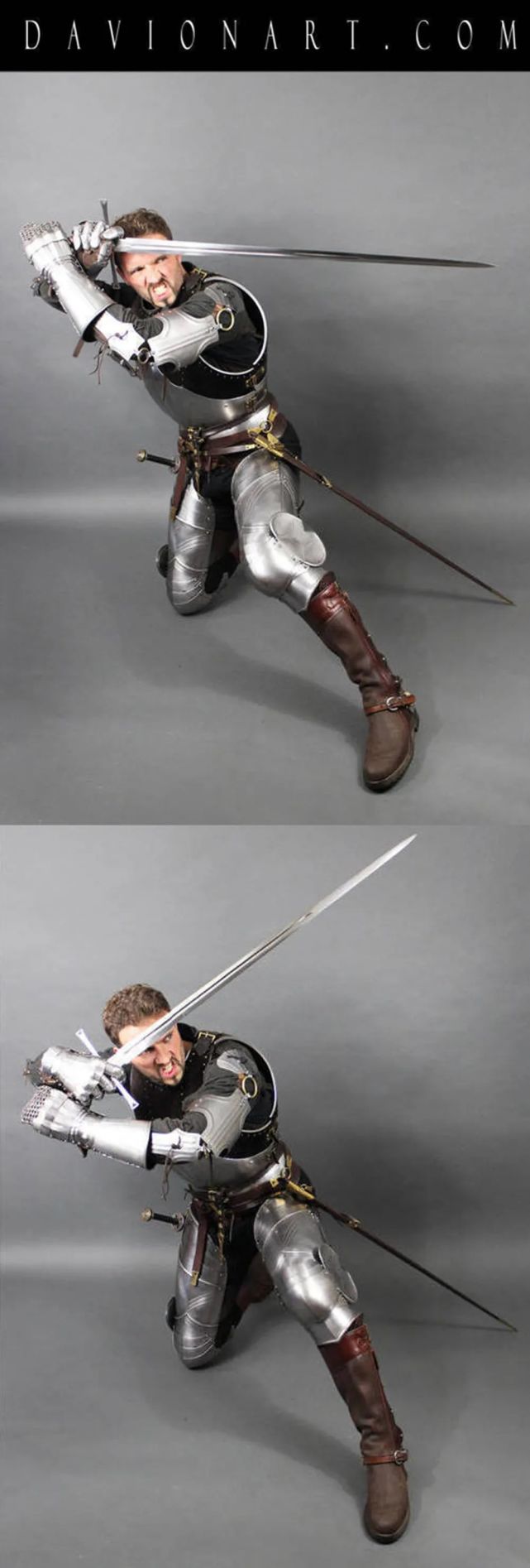 绘画参考20种人物持剑执剑动作姿势参考动态速写素材