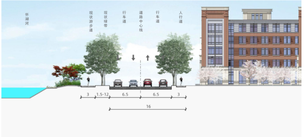 区,北起皖江大道,南至沿江东路,全长约820米,道路红线宽16米,城市支路