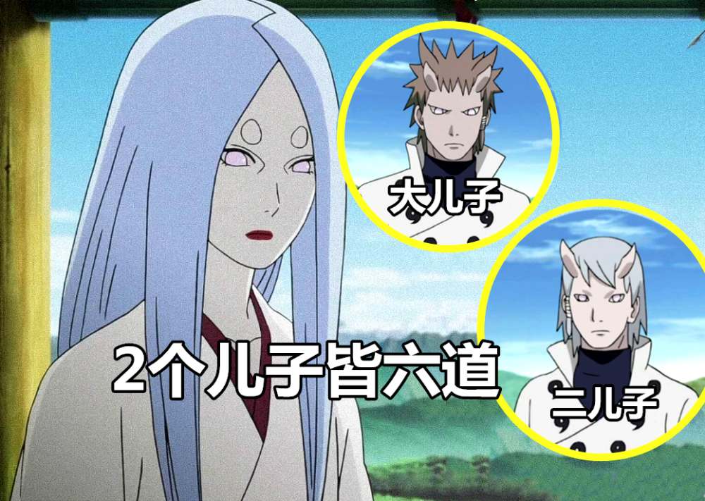 她的两个儿子羽衣和羽村,因为继承了她大筒木的血统,所以在长大后都