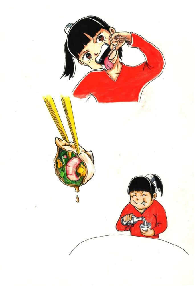 饺子皮漫画图片