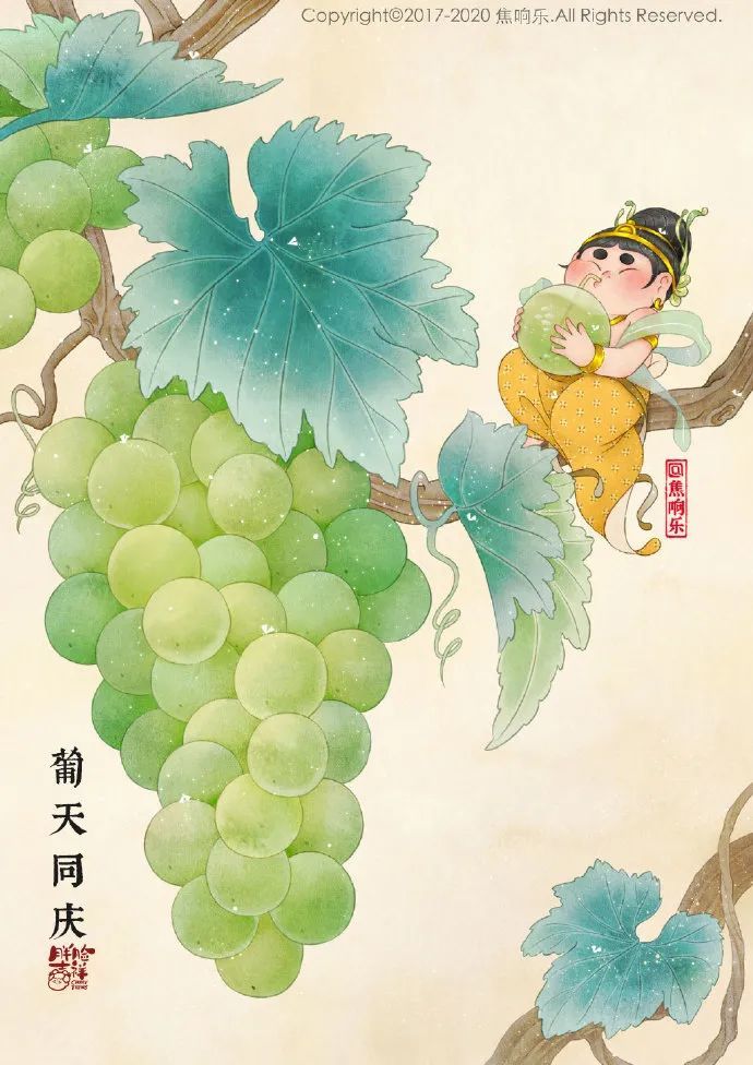 来自人气插画师:焦响乐_《飞天赐福》太棒了~板绘工笔画作品——shou