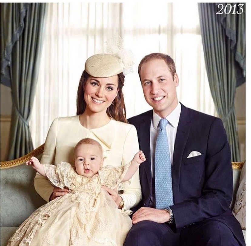 凯特王妃一家历年圣诞贺卡分享从乔治一人到三萌娃哪张最温馨