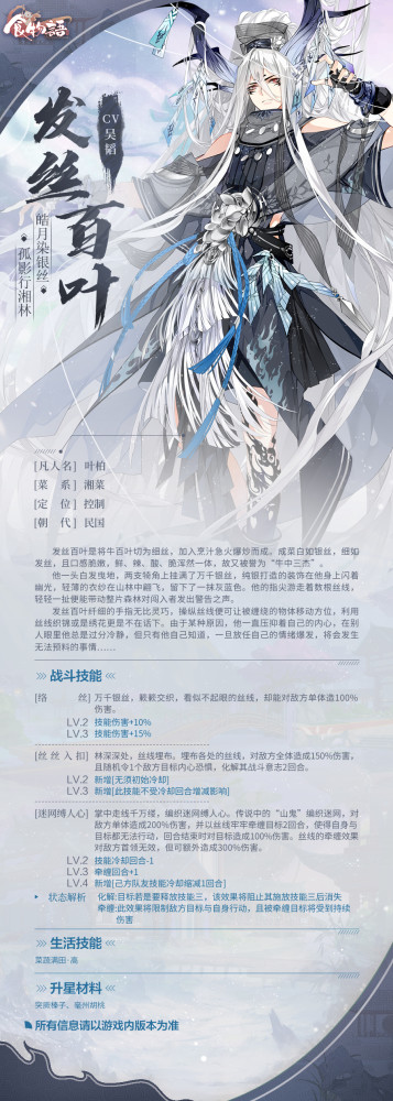 食物语情系千丝全新食魂资料公开