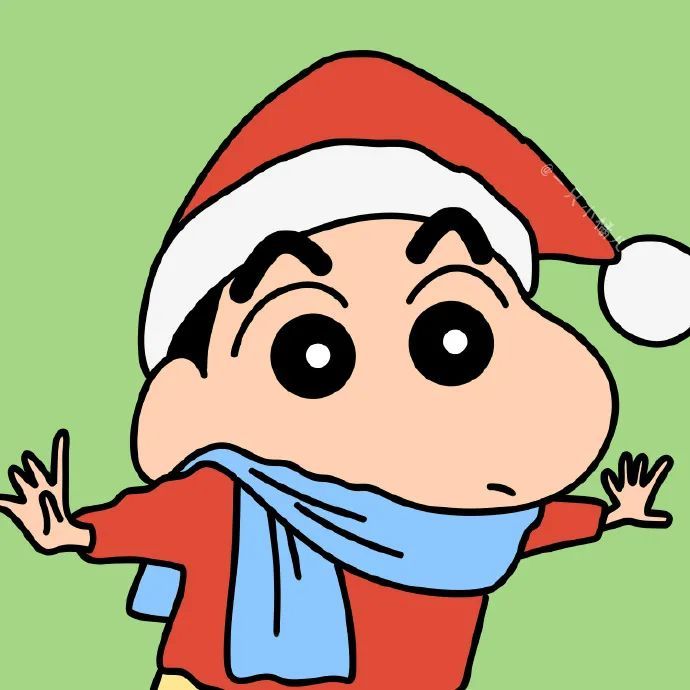 蜡笔小新圣诞头像|圣诞节快换上圣诞帽头像_腾讯新闻