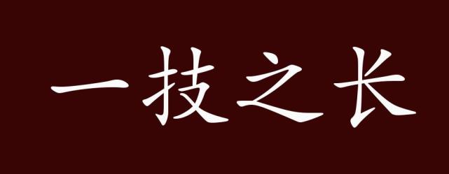 一技之长的出处释义典故近反义词及例句用法成语知识
