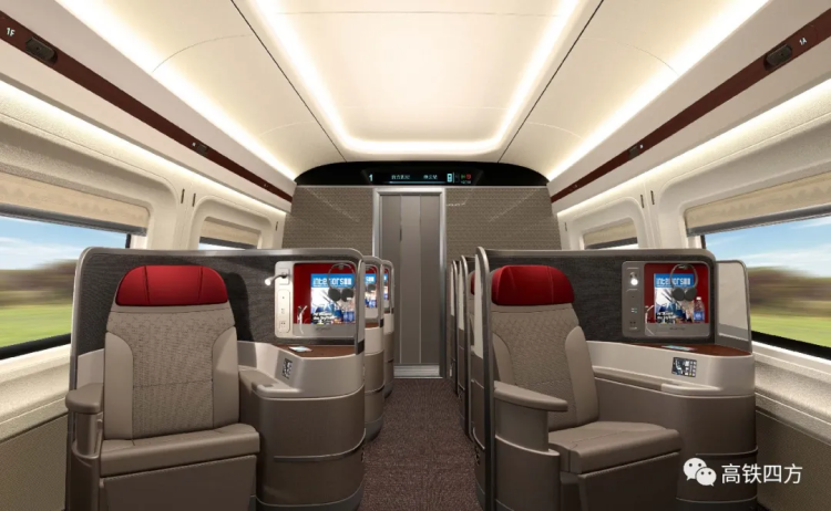 先睹为快!大s曲线勾勒出鱼骨式雅座 复兴号高铁座位已开始在青岛升级