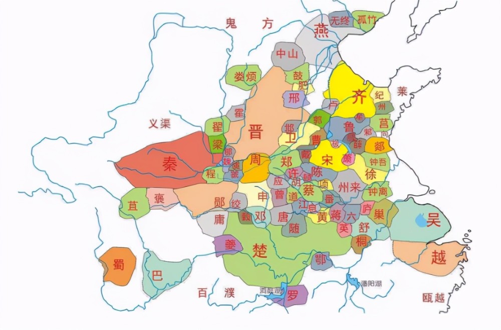 春秋早期地图孔子周游列国,从55岁到68岁,孔子带着他的若干亲近弟子