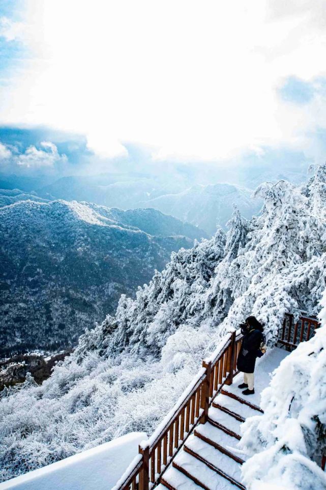 汉中天台山雪景图片