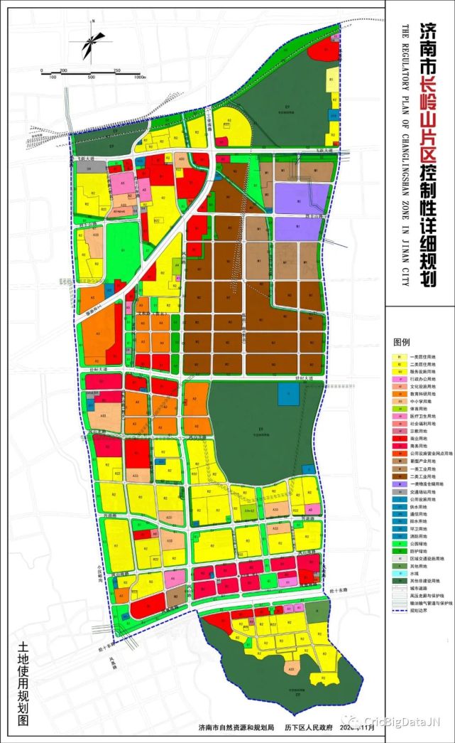 2020版長嶺山片區規劃範圍西起鳳凰路,東至鳳岐路,北起膠濟鐵路,南至