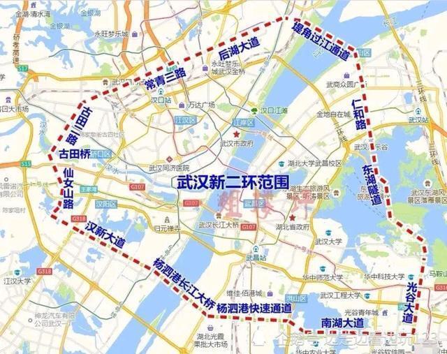 武汉新二环线,这样的走向更便捷了,对此大家怎么看?