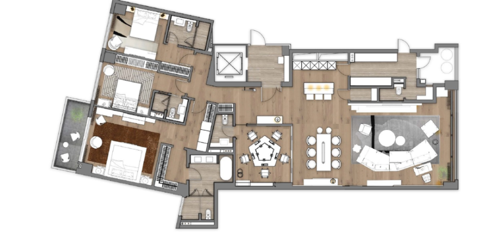 魔都豪宅丨300 ㎡大平层,如何演绎不同风格_腾讯新闻