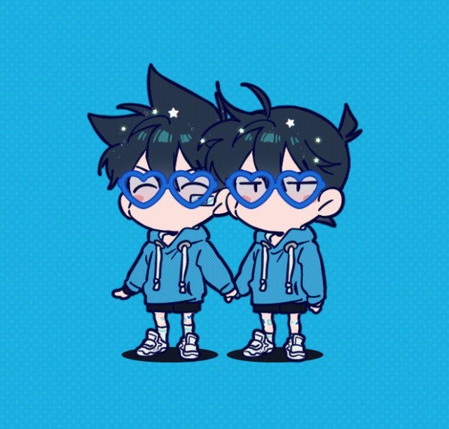 画师笔下的新一和基德基德看起来比新一更厉害q版的也好萌